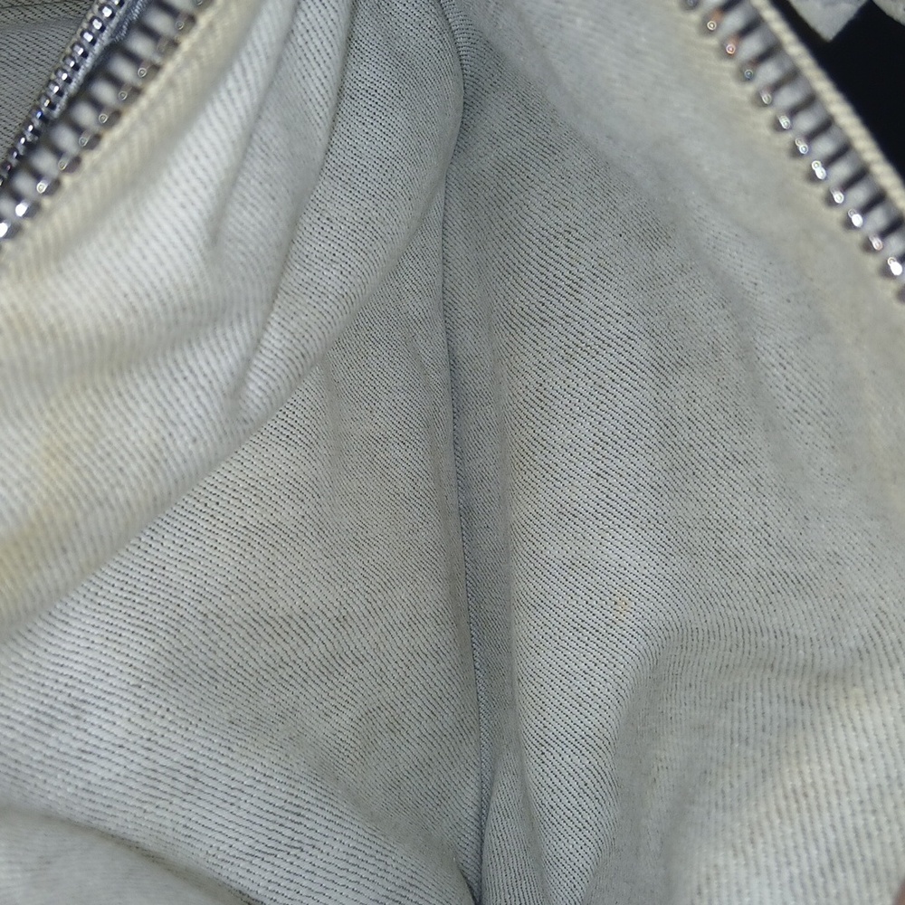 Prada Light Gray Denim Canapa Studded Tote Bag With Crossbody Strap - Picture 13 of 16